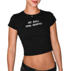 Hot Girls Drink Guinness Baby Tee — Black